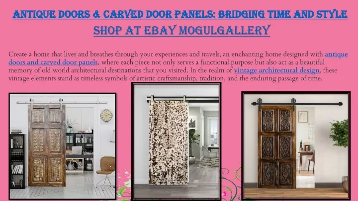 antique doors carved door panels bridging time