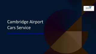 Cambridge Airport Cars Service