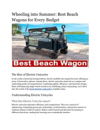 Wheeling into Summer_ Best Beach Wagons for Every Budget