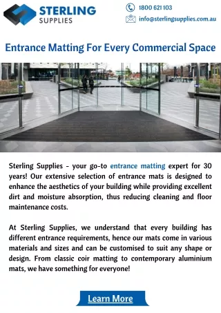 Entrance Matting For Every Commercial Space