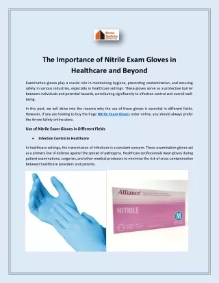 The Importance of Nitrile Exam Gloves in Healthcare and Beyond