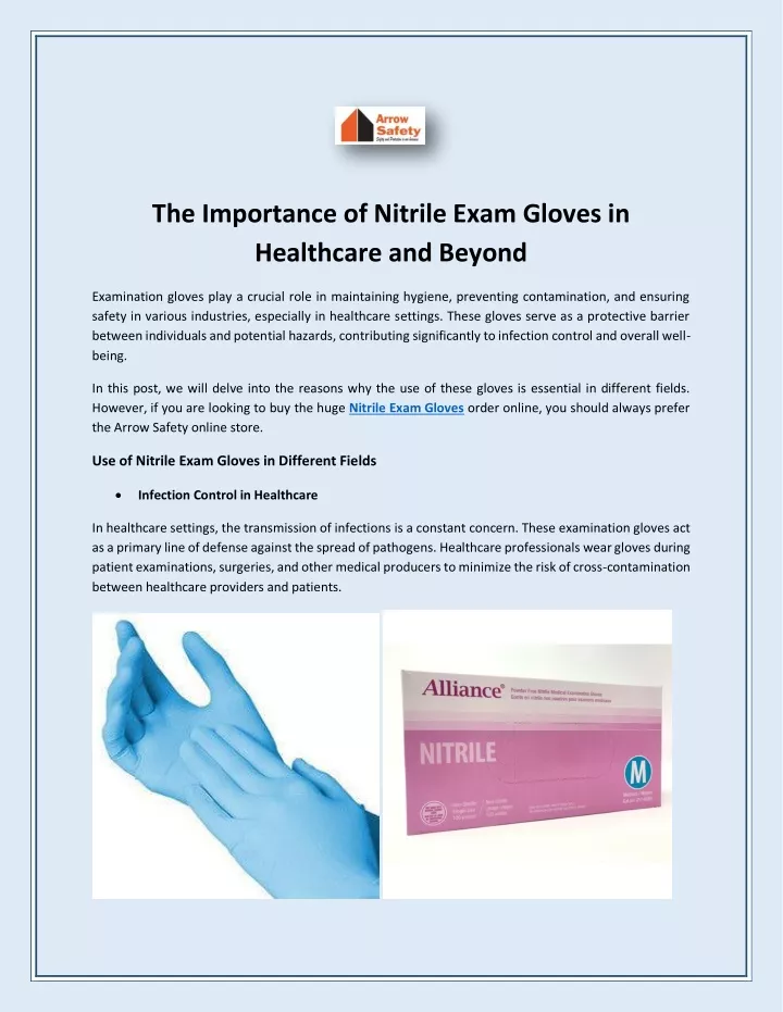the importance of nitrile exam gloves