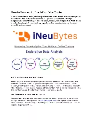 mastering data analytics your guide to online
