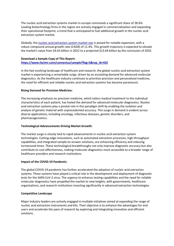 the nucleic acid extraction systems market