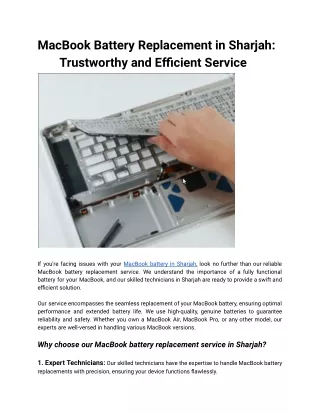 macbook battery replacement in sharjah