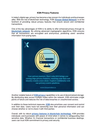 ksn privacy features