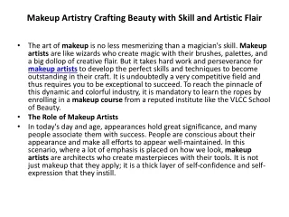 Makeup Artistry Crafting Beauty with Skill and Artistic Flair