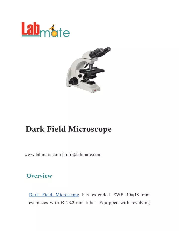 dark field microscope