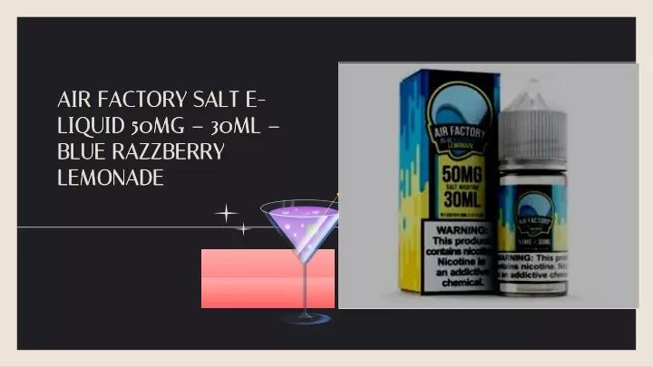 air factory salt e liquid 50mg 30ml blue razzberry lemonade