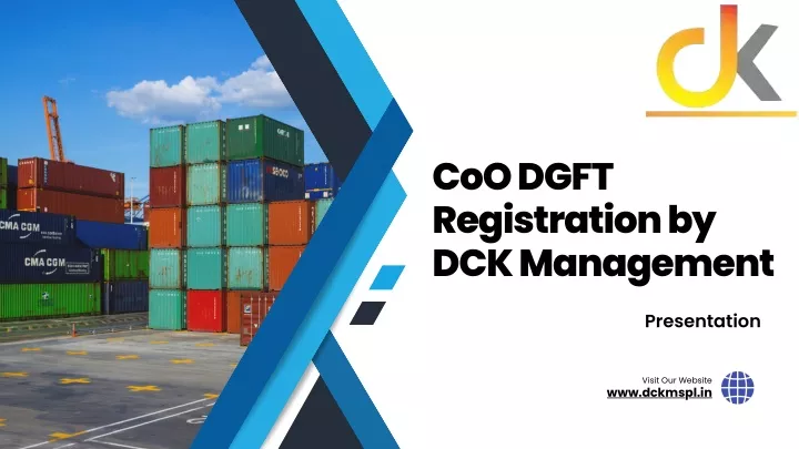 coo dgft registration by dck management