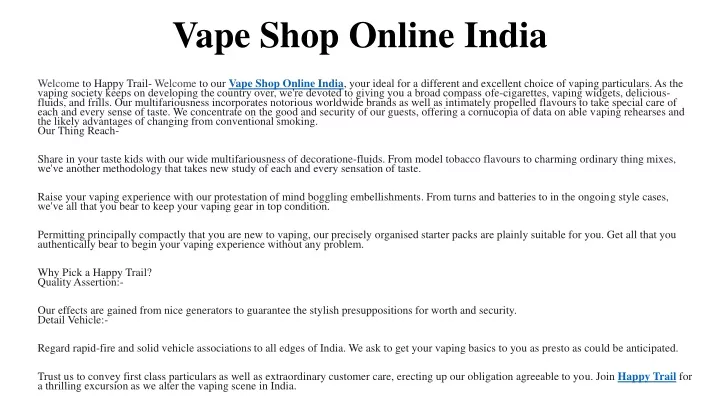 vape shop online india