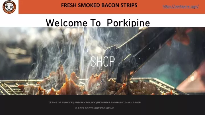 fresh smoked bacon strips