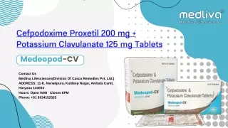 PCD Pharma Franchise:  Cefpodoxime Proxetil    Potassium Clavulanate Tablets