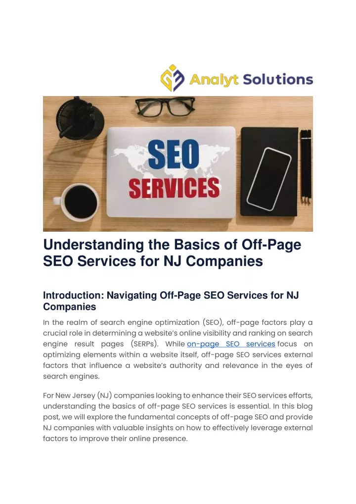 understanding the basics of off page seo services