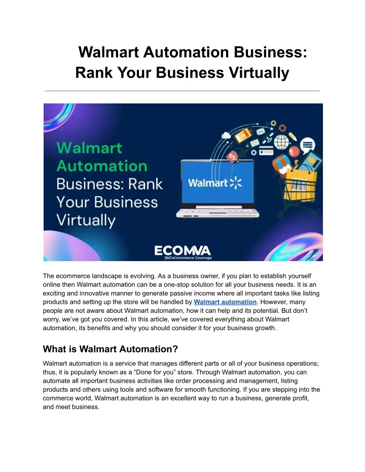 walmart automation business rank your business