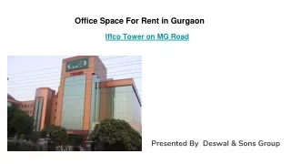 Office Space For Rent in Gurugram | Iffco Tower on MG Road
