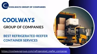Best Refrigerated Reefer Container Services