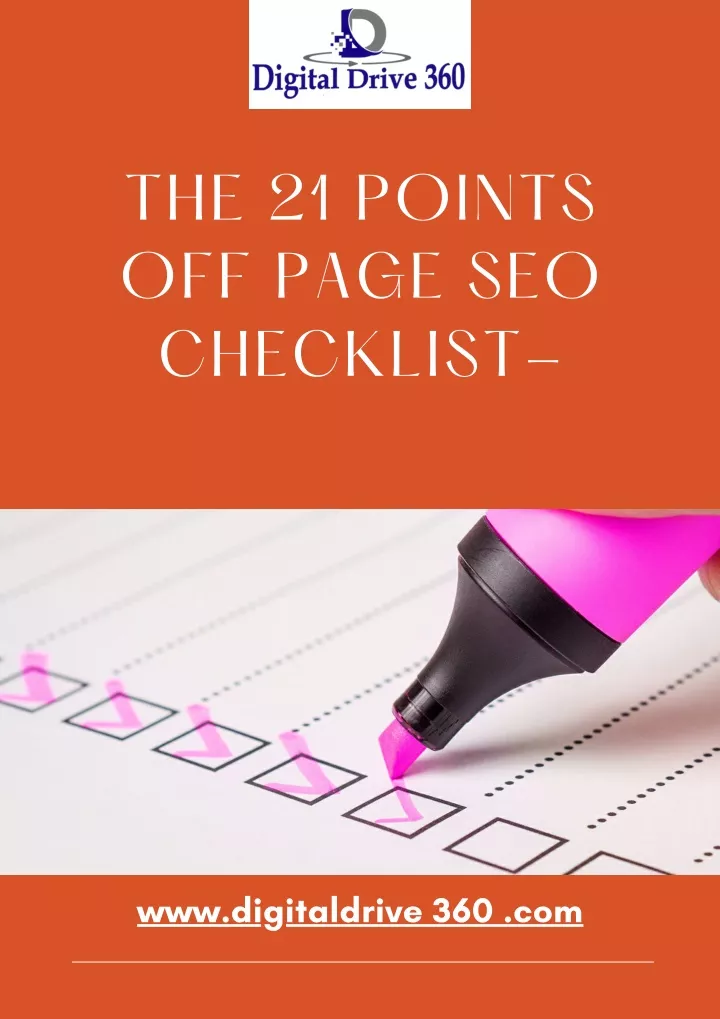 the 21 points off page seo checklist