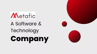 Metafic: A Leading Custom Software Development Company