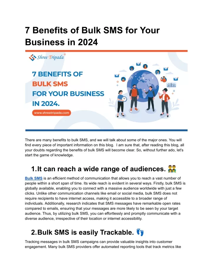 7 benefits of bulk sms for your business in 2024