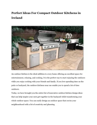 Perfect Ideas For Compact Outdoor Kitchens in Ireland