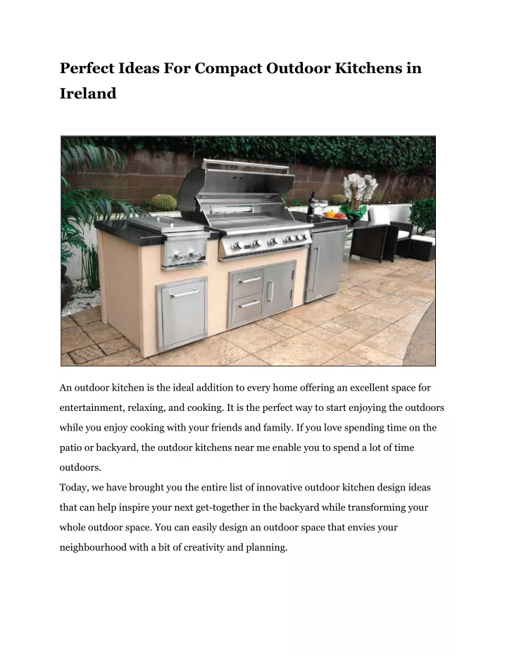 perfect ideas for compact outdoor kitchens in