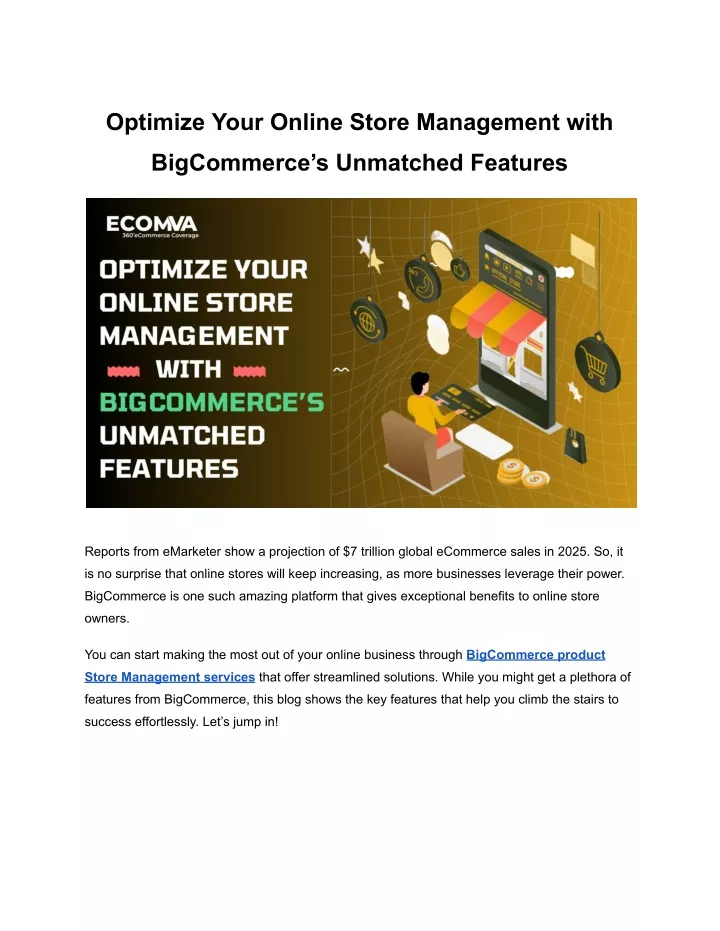 optimize your online store management with