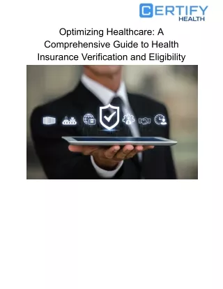 Optimizing Healthcare_ A Comprehensive Guide to Health Insurance Verification and Eligibility (1)