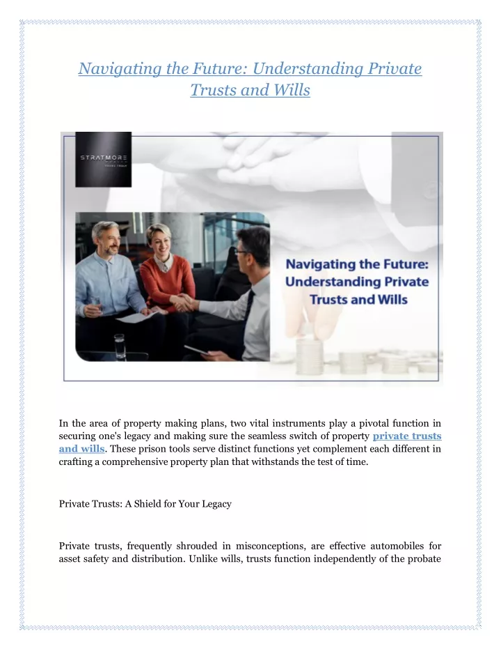 PPT - Navigating the Future: Understanding Private Trusts and Wills PowerPoint Presentation - ID 