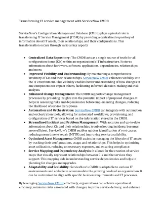 transforming it service management with