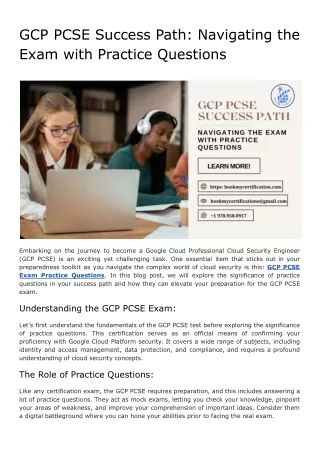 gcp pcse success path navigating the exam with