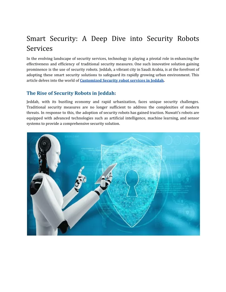 smart security a deep dive into security robots