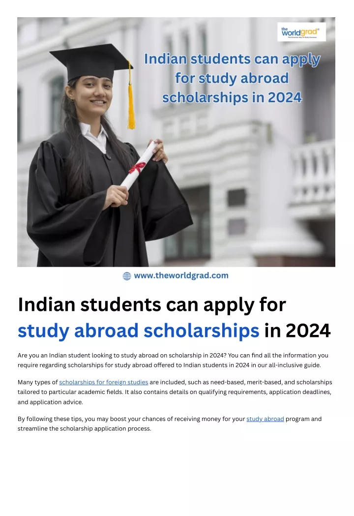 indian students can apply for study abroad