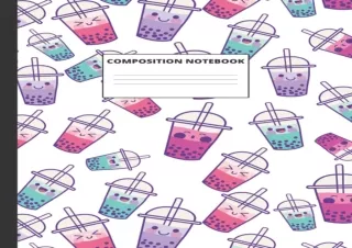 [PDF❤️ READ ONLINE️⚡️] Composition Notebook: White with Pink, Purple, and Teal Cute Pastel