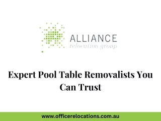 Expert Pool Table Removalists You Can Trust
