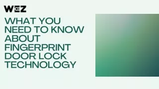 What You Need to Know About Fingerprint Door Lock Technology