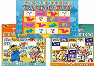 [PDF]❤️DOWNLOAD⚡️ 3 PACK Picture Sudoku books for smart kids