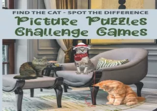 book❤️[READ]✔️ Picture Puzzles Challenge Games: Find the Cat, Spot the Difference, Exercis