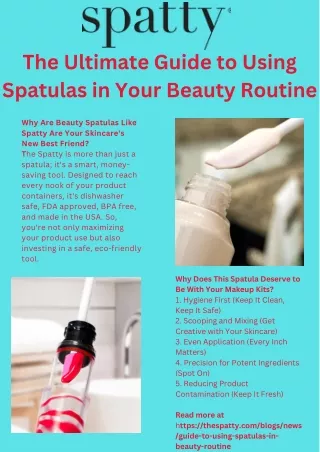 The Ultimate Guide to Using Spatulas in Your Beauty Routine