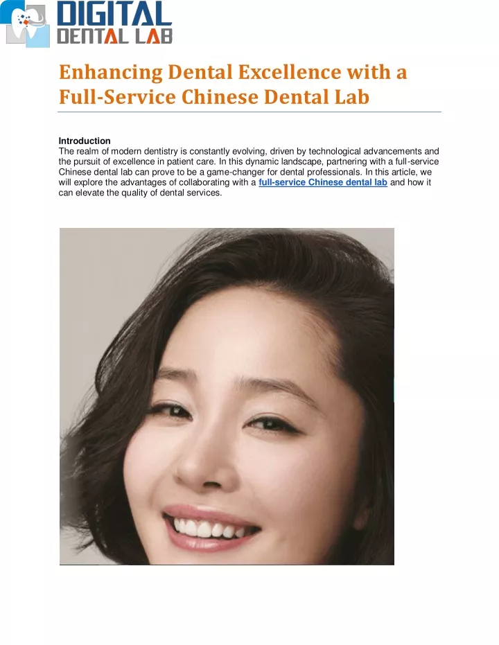 enhancing dental excellence with a full service