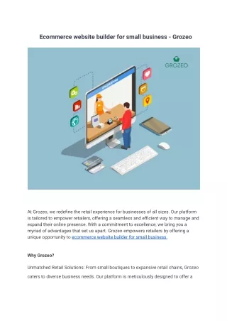 ecommerce website builder for small business