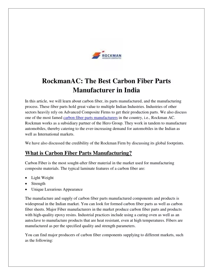 rockmanac the best carbon fiber parts