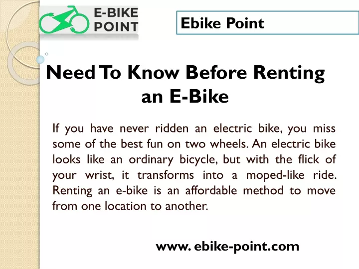 ebike point