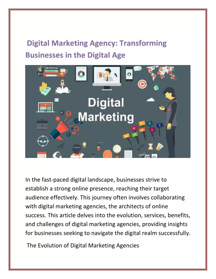 digital marketing agency transforming businesses