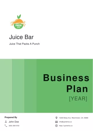 Crafting a Compelling Marketing Strategy in Your Juice Bar Business Plan
