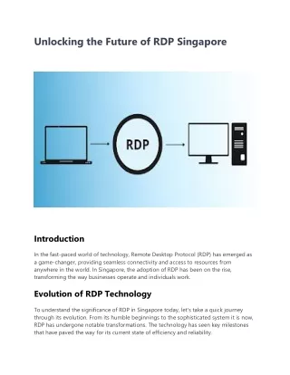 Unlocking the Future of RDP Singapore