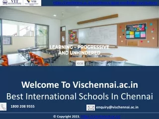 Best International Schools In Chennai