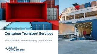 Container Transport Services - in India