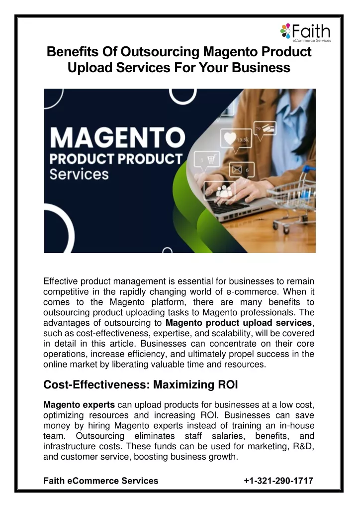 benefits of outsourcing magento product upload