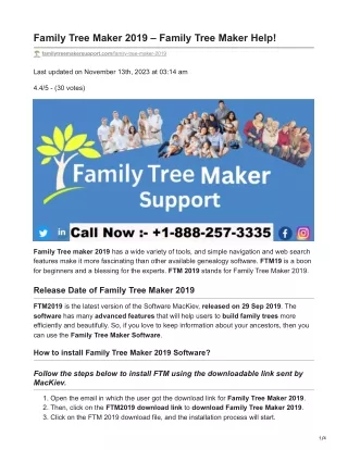 Family Tree Maker 2019